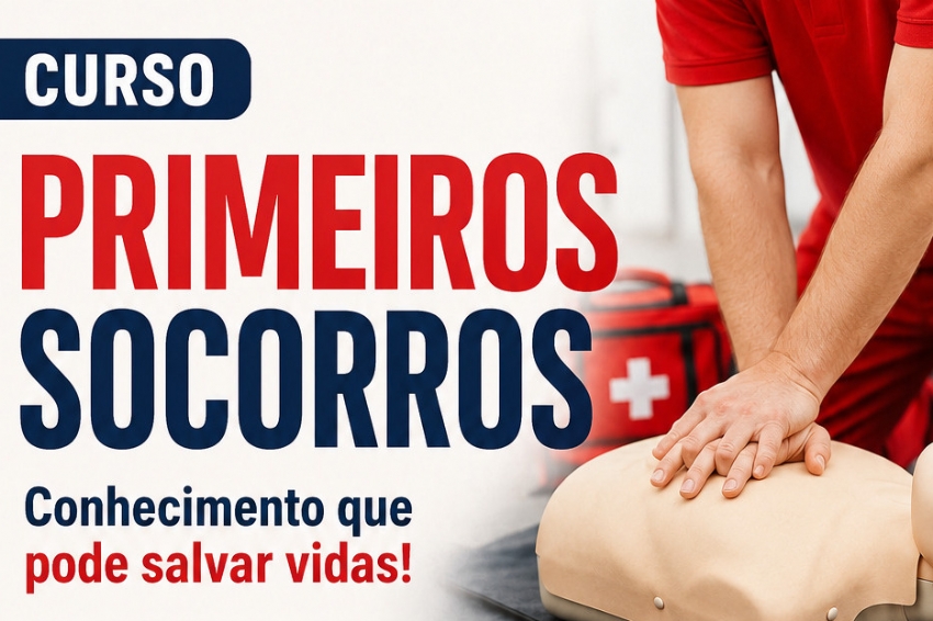 Curso de Primeiros Socorros será realizado nos dias 29 e 30 de julho; inscrições têm vagas limitadas.