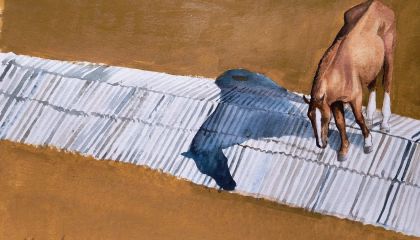 Quadro do cavalo Caramelo é vendido por R$ 130 mil para ajudar vítimas do RS