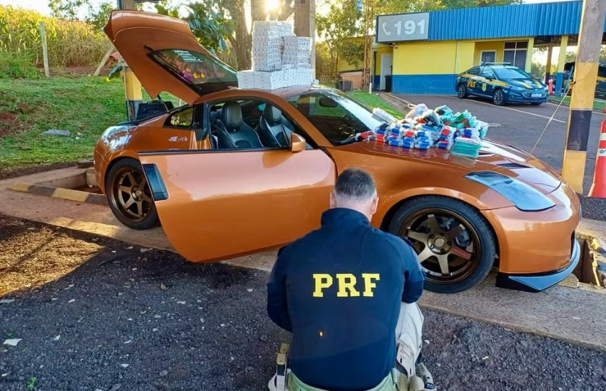 Homem foge da PRF após pedir para ir ao banheiro e abandona carga milionária de iPhones no Paraná.