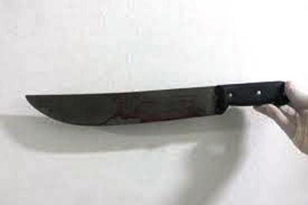 Adolescente tenta matar homem com golpe de facão.