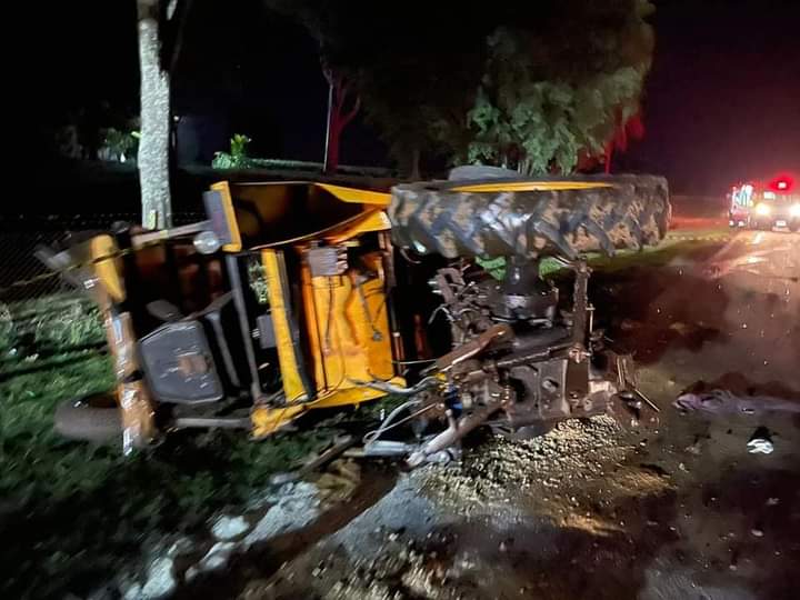 ​Tratorista morre em grave acidente.