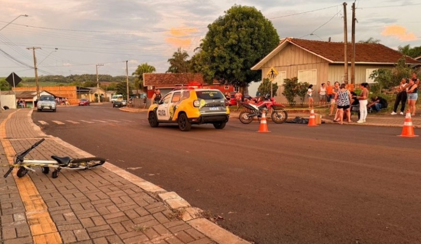 Tragédia em Missal: menino de 5 anos morre após ser atropelado enquanto andava de bicicleta.