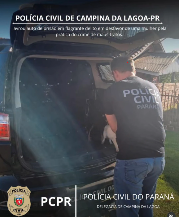 Mulher é presa por maus-tratos a cães em Campina da Lagoa; animais estavam em estado de extrema magreza