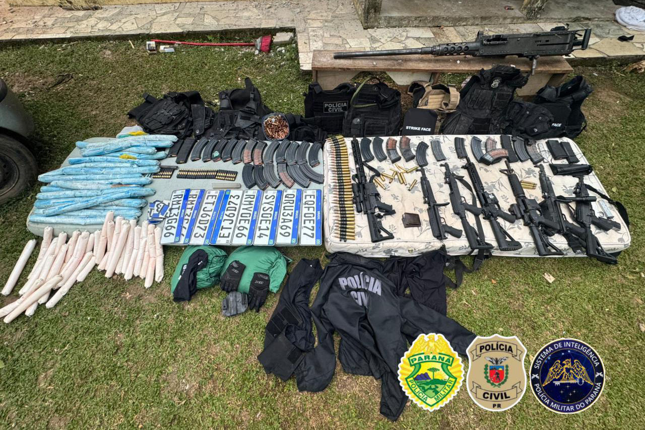 Polícias do Paraná impedem roubo de grandes proporções e apreendem arsenal em Ponta Grossa