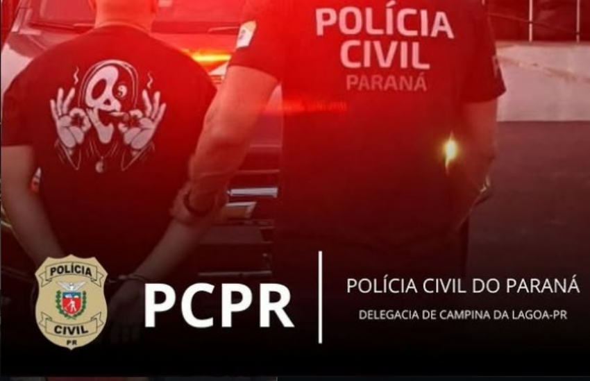 Polícia Civil cumpre mandado de prisão por tráfico em Campina da Lagoa.